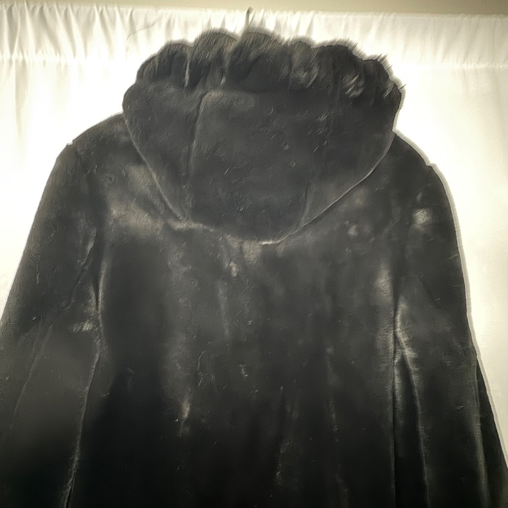 Luxurious Marvin Richards Black Faux Mink Fur Coat - Picture 9 of 13